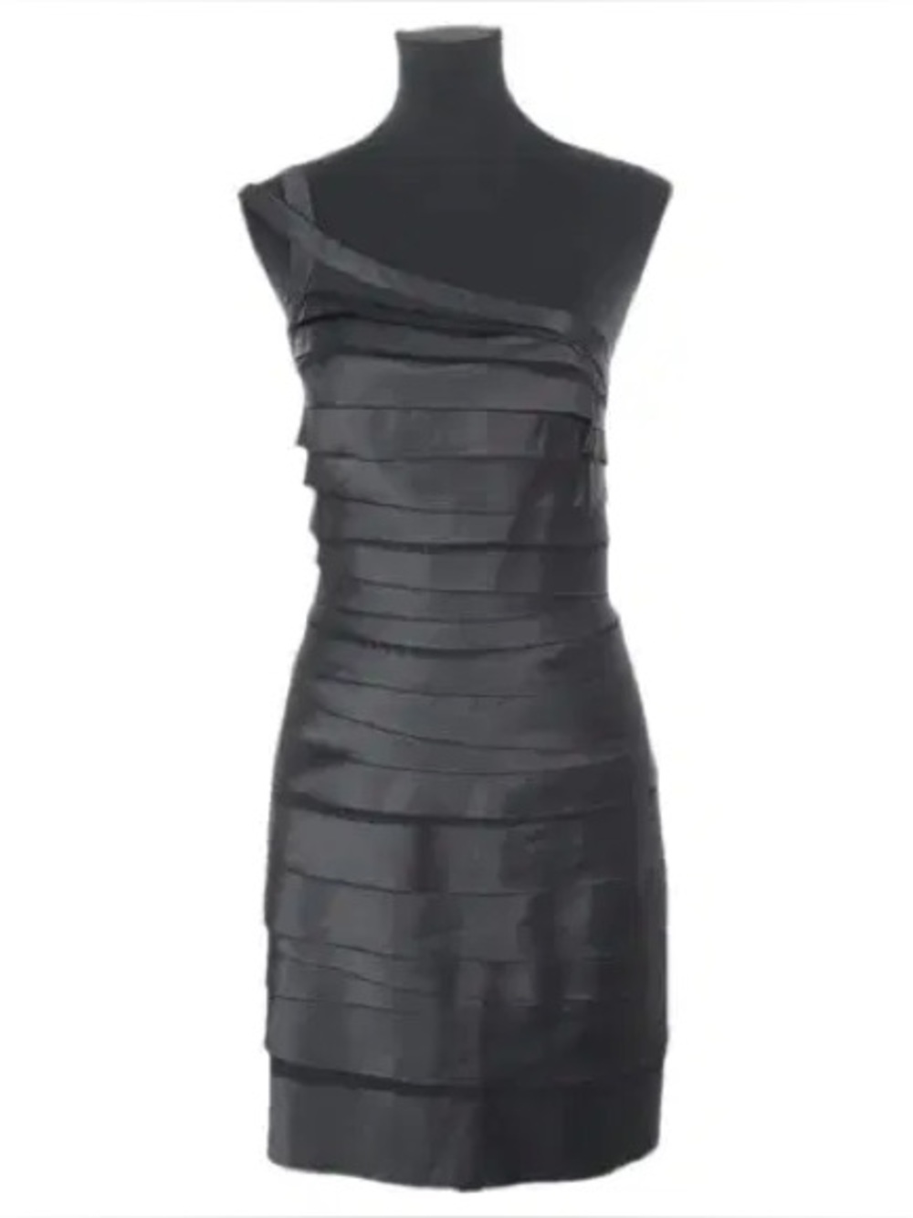 BCBGMaxAzria Black One-Shoulder Bandage Mini Dress, wore once and dry cleaned
